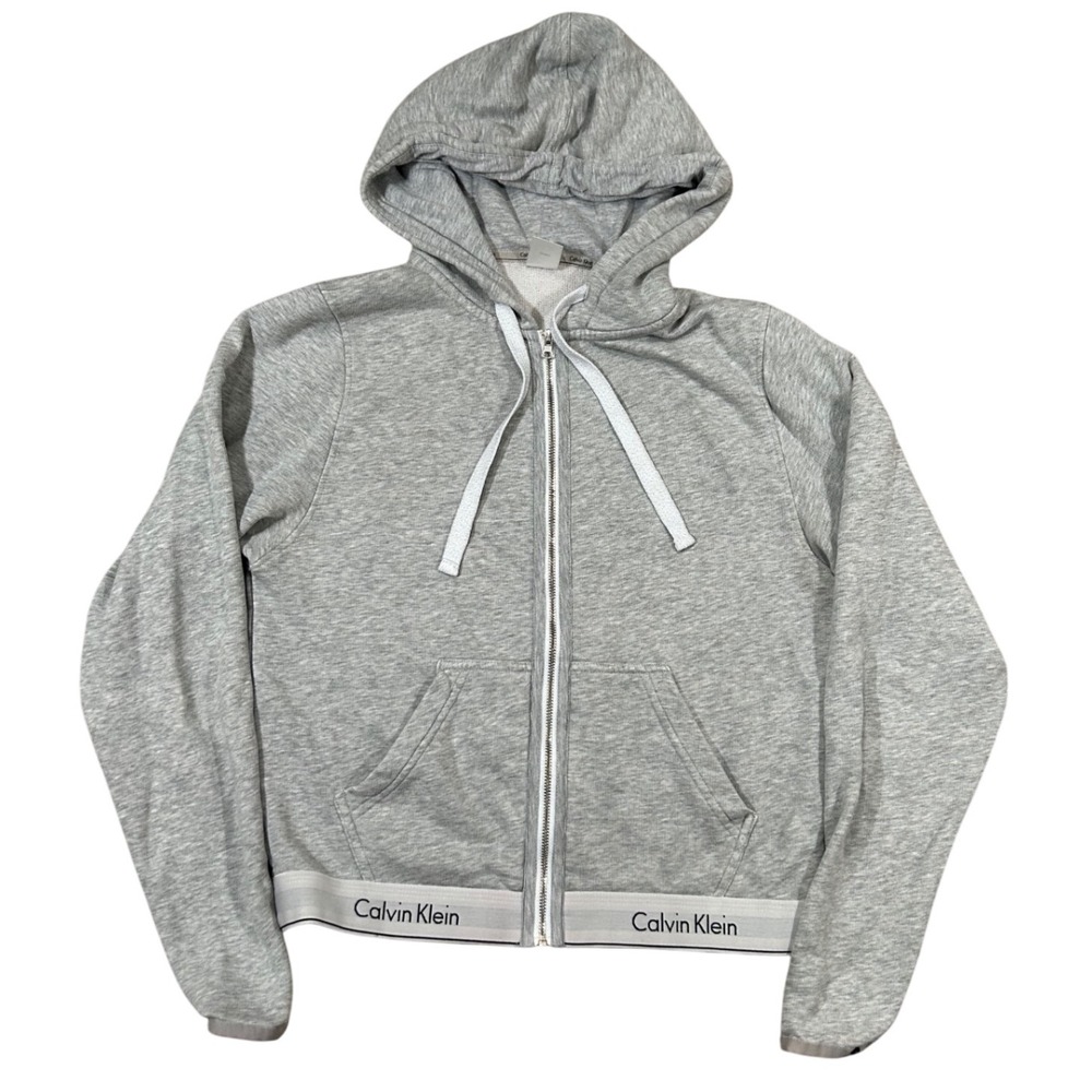 Calvin Klein Full Zip Hoodie Women's Small Gray Lounge‎ Activewear Workout S